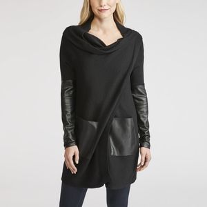 BLANK NYC black cowl neck cardigan